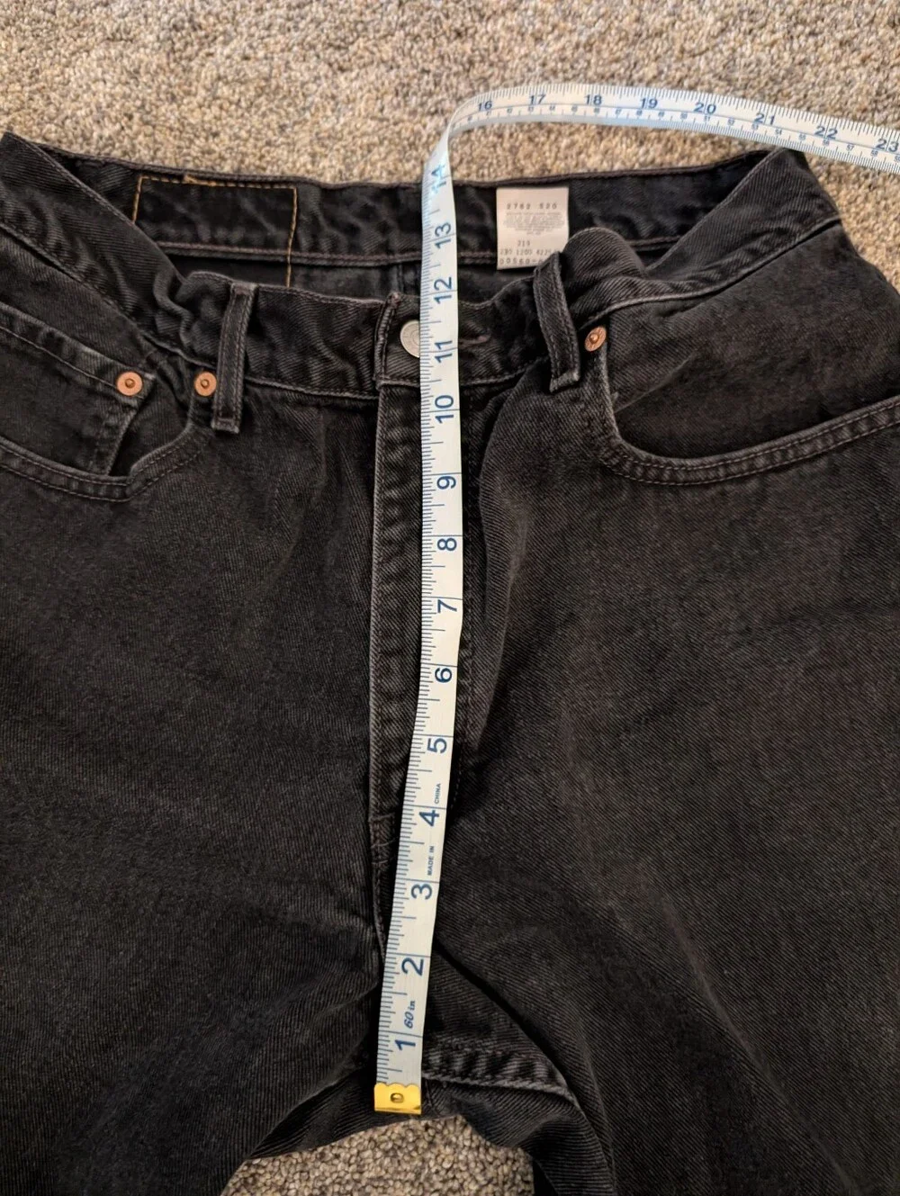 Levi's Men's 560 Black Loose Fit Tapered Leg Jeans 32 X 30